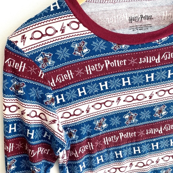 Harry Potter Print Long sleeve Thermal Top, Size M - Picture 3 of 5